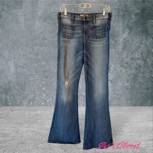 Guess Jeans Flared Denim Vintage Y2K Size 29 Flat Front